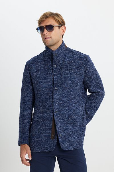 AC&Co / Altınyıldız Classics Pánský vlněný stojáček Saks s bočními kapsami Standard Fit