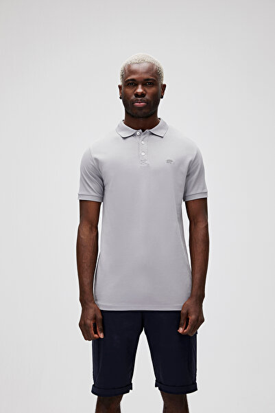 Bad Bear Men's Stark Polo Neck T-shirt - Gray