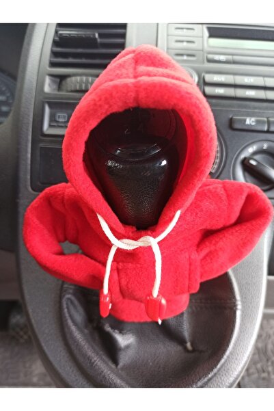MİRMERRY Kırmızı Vites Topuz Süsü Hoodie Kapşonlu Araba Vites Poları Araç Vit...