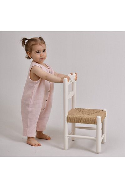 Lollie Baby&Kids Muslin Jumpsuit Baby & Kids 100% Cotton - Powder