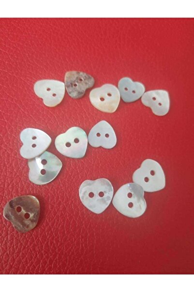 İMREN AKSESUAR Κουμπί καρδιάς από πέρλα 1 εκ. - 6 τεμάχια