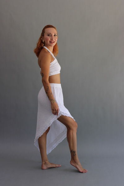 ASC SUN Asymmetrical Designed Muslin Skirt