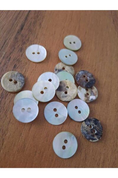 İMREN AKSESUAR Buton Genuine Mother of Pearl 1 Cm 1 Calitate Pachet 20 Bucuri