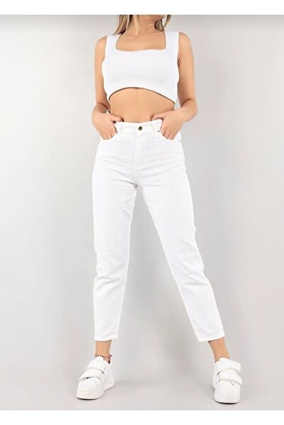 CurcunaShop High Waist White Jeans