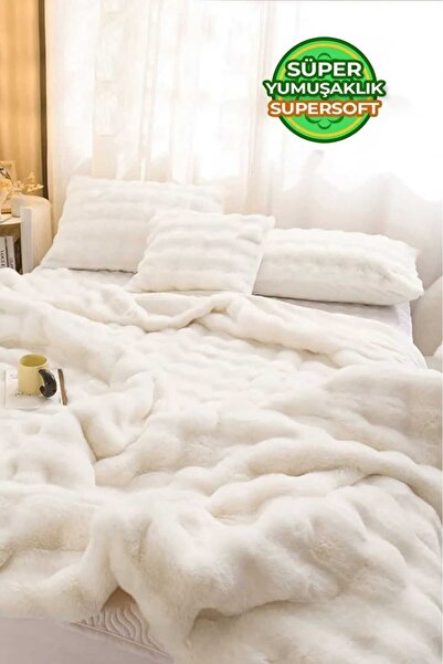 Naturel Collection Dolgulu Tüy Yatak Örtüsü Çift Taraflı Çift Kişilik 3 Parça