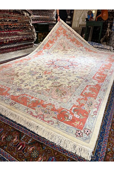 RD RAMAZAN DAĞ EL HALI SANATI El Dokuma İran Tebriz Halısıdır İpek Yün Karışı...