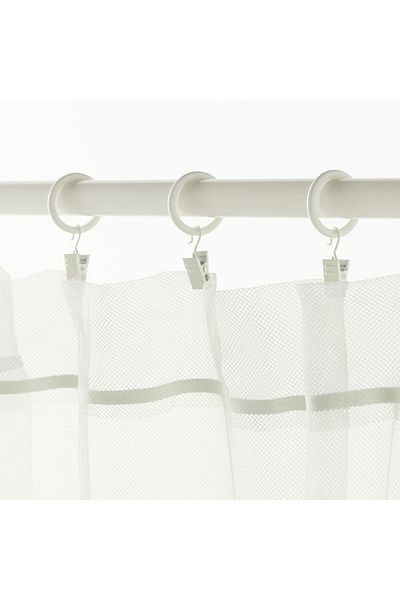 IKEA Syrlıg Curtain Ring Set, White, 25 Mm, 10 Pieces