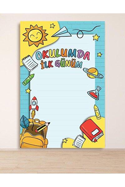 heptex Okulumda İlk Günüm Hatıra Fotoğraf Panosu Branda 150x200