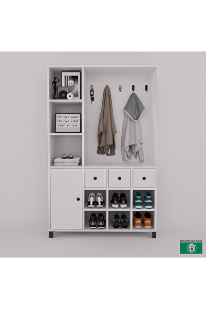 barisbo design Vestiyer Portmanto Çekmeceli Raflı Ayakabılık Bölmeli