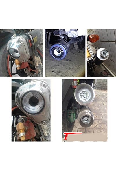 YSGMOTOPARTS Motosiklet Egzoz Susturucusu 48 Mm Vida Model Gümüş