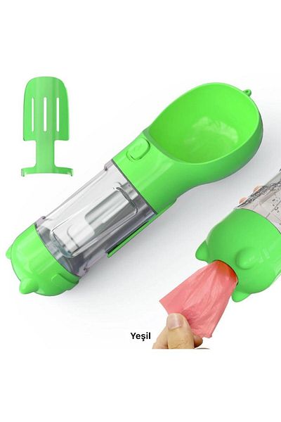 Glipet Green Water Bottle - 300 Ml, Multifunctional