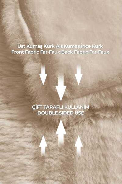 Naturel Collection Dolgulu Tavşan Tüyü Yatak Örtüsü Çift Taraflı Çift Kişilik 3 Parça