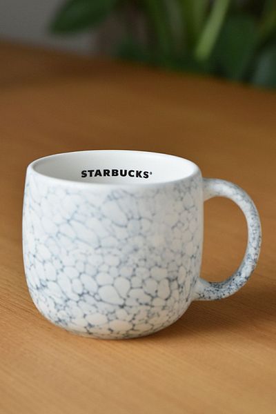 Starbucks Marble Patterned White Mug 414ml