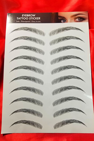 TAKIŞTIR Siyah Renk Geçici Doğal Kaş Dövme Tattoo