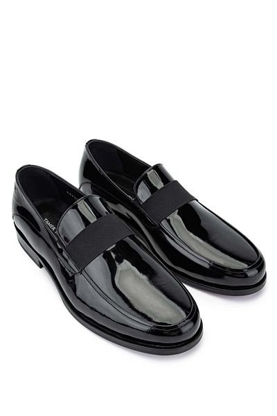 Tamer Tanca Genuine Leather Black Patent Leather Men's Loafer