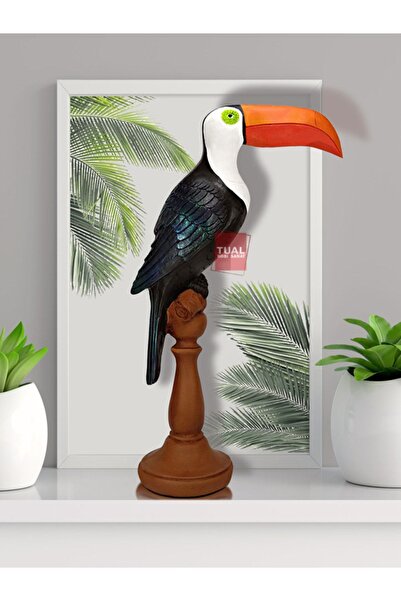 Dekoromi Tukan Kuşu Heykeli Büyük Dekoratif Obje Biblo