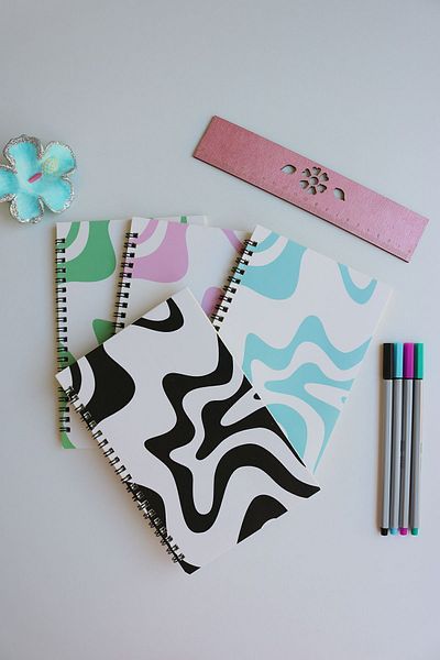 Nice Notes 4-piece Lined Series - 13x19.5 Cm Lined, Spiraled 50 Sheets Notebook Set