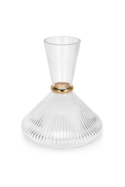 Fissman Wine Decanter 2200mL, Embossed Design Wine Decanter Thalia Series, Aerator Decanter for Wine
