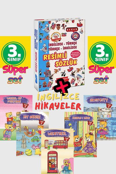 Ata Yayınları Stage-3 English Story Book Set for 3rd Graders 5 Books English Set