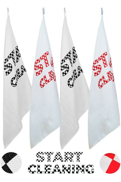 START CLEANING Set de 4 cârpe de curățare din microfibră |   Set de 4 cârpe m...