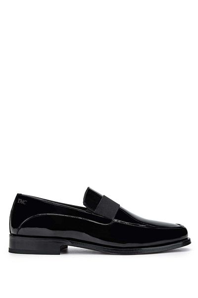 Tamer Tanca Genuine Leather Black Patent Leather Men's Loafer