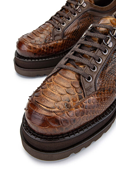 Tamer Tanca Erkek Hakiki Deri Kahverengi Casual Ayakkabı