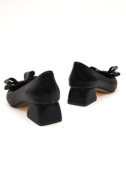 DİVOLYA Boty Renata Black Bow (4 cm) se špičatou špičkou na podpatku