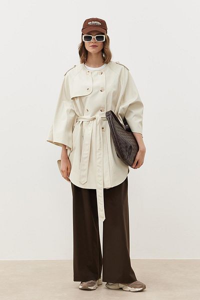 Tailors Room Trench cu pelerină ecru