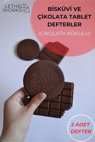 lethe works 2 SCENTED NOTEBOOKS (WITH TABLET CHOCOLATE AND BISCUITS) (FRAGRANT)