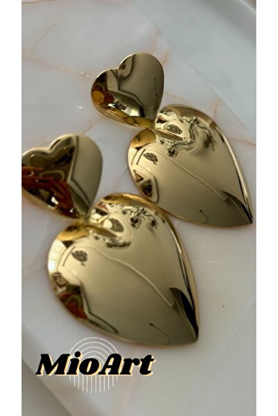 MioArt Gold Color Curved Earrings