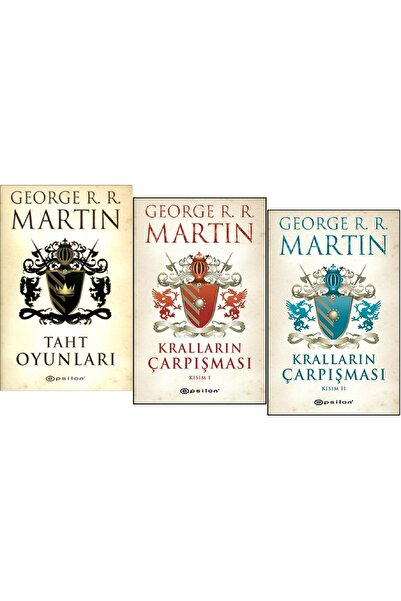 Epsilon Yayınevi Taht Oyunları + Kralların Çarpışması 1 ve 2 /Taht Oyunları İlk 3 Kitap Set