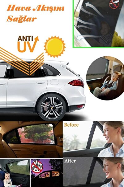 UYDEE قطعة واحدة من مظلة النافذة الجانبية للسيارة - ستارة حماية من أشعة الشمس...