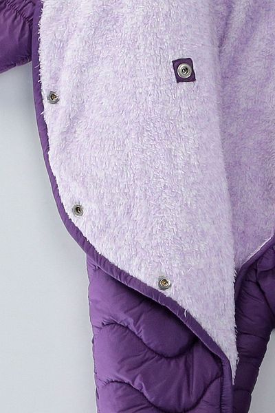 PODİUM GİYİM New Quilted Snap Closure Winter Inner Lining Fur Hooded Cosmonaut-Astronaut Jumpsuit