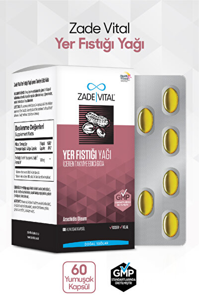 Zade Vital Yer Fıstığı Yağı Içeren Takviye Edici Gıda 60 Kapsül (1 X 60 Adet)
