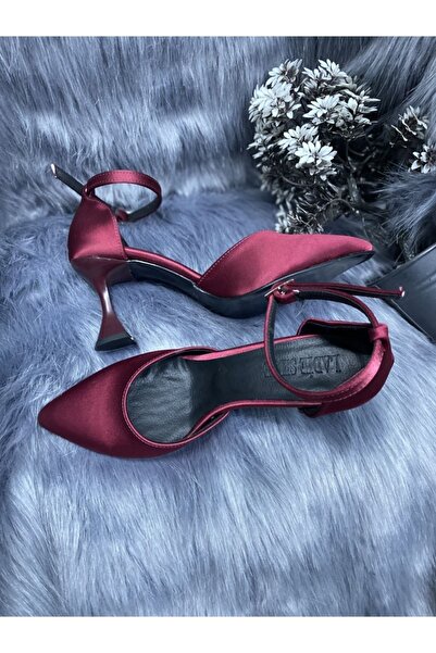 LADİESHOE Topuk Kadın Ayakkabısı Bordo