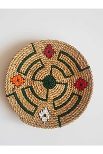 Joly El Yapımı Afrikan Tabak Etnik Hasır Tabak Seti Bohem Duvar Dekoru Afrika Tabak