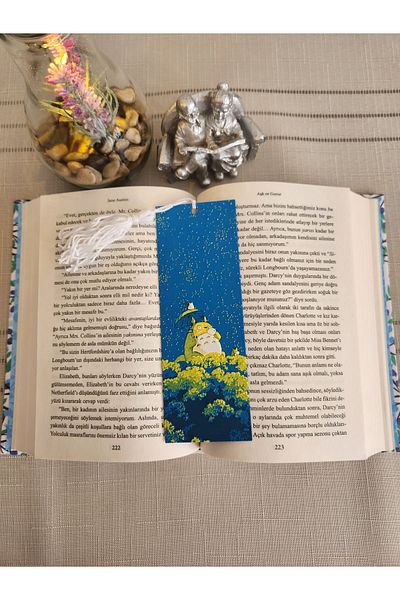 ALTINDAL Home Semn de carte pentru pisici cu umbrelă 3D și ciucuri - în relief, 3D