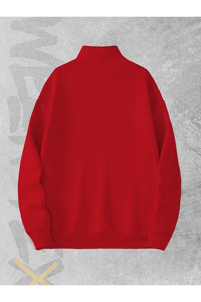 WEARTEX سويت شيرت هيوستن مطبوع - 3 خيوط بنصف سحاب