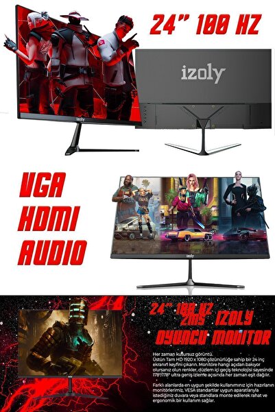 IZOLY Lotus X I5-4570 16gb 256gb Ssd Rx580 24'' 100hz Oyuncu Masaüstü Bilgisayarı