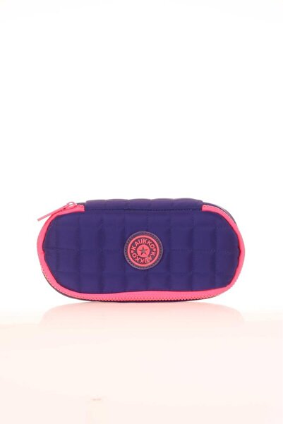 KAUKKO Темно-синій стьобаний пенал з окремими відділеннями - K2624