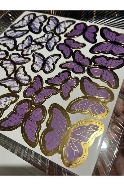 sevvom Cake Ornament Purple Butterfly Ornament Butterfly Party Ornament (Must Read Description Part)