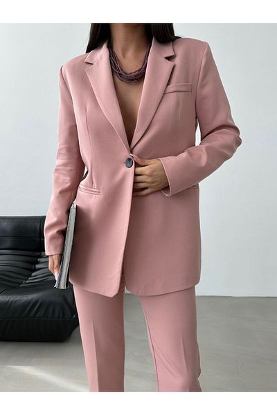 Moda İkra Women's Blazer Jacket and Pants Set
