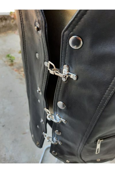 ArdaStilDeri Genuine Leather Biker Chopper Leather Vest