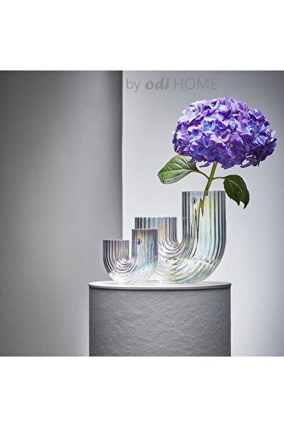 IKEA 2 Adet Sedef Rengi Dekoratif Cam Vazo 12 cm ve 20 cm