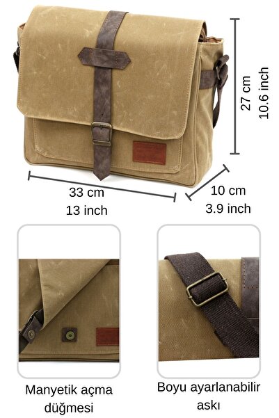 Old Cotton حقيبة سفر للكمبيوتر المحمول من نسيج القطن المقاوم للماء