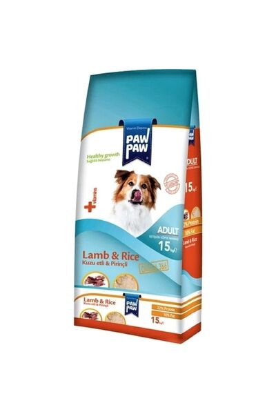 PawPaw Paw Paw Kuzu Etli Ve Pirinçli Yetişkin Köpek Maması 15 Kg