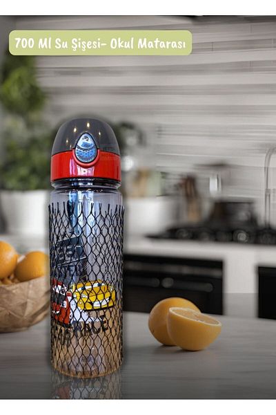Jet's Home 700 ml Polycarbonate Student Water Bottle - School Water Bottle, Water Bottle with Straw