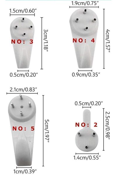 Winsor Kolay Çivi - Tablo Duvar Çivisi - Çivili Askı - No: 2-3-4-5 - Paket Iç...