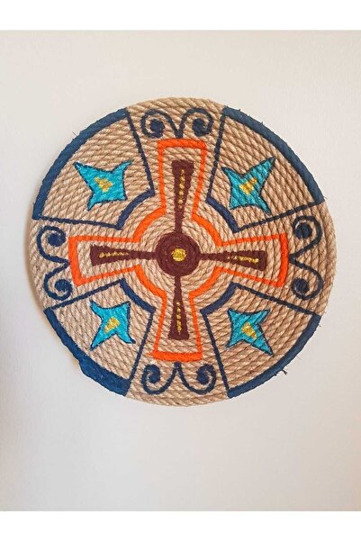 Joly El Yapımı Afrikan Tabak Etnik Hasır Tabak Seti Bohem Duvar Dekoru Afrika Tabak