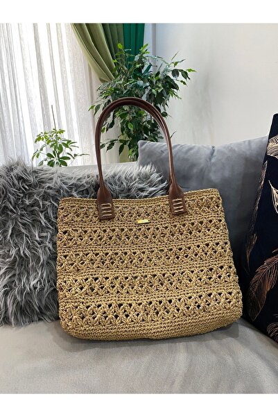 Rabika Çiçek Tote Hasır Çanta